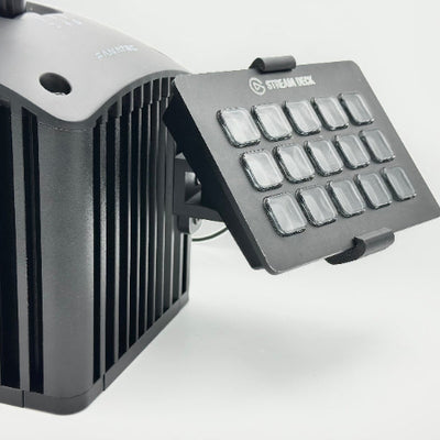 Fanatec ClubSport Shifter Stream Deck Mount with height, left-to-right and tilt adjustment. Fits 15-key MK1, MK2 and Scissor Keys. All hardware included.