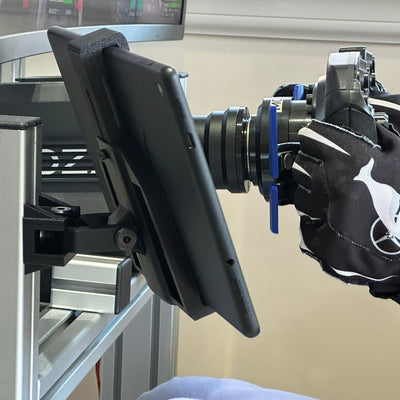 Sim Racing Tablet Holder, Aluminium Cockpit Tablet Holder, Adjustable Sim Racing Tablet Mount, Flight Sim Tablet Mount