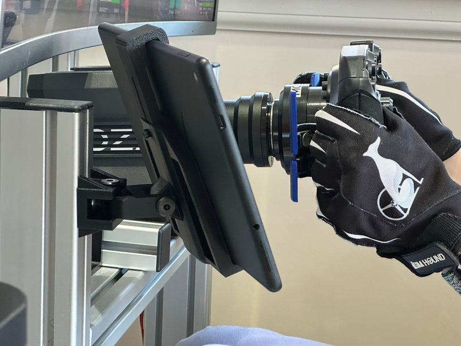 Sim Racing Tablet Holder, Aluminium Cockpit Tablet Holder, Adjustable Sim Racing Tablet Mount, Flight Sim Tablet Mount