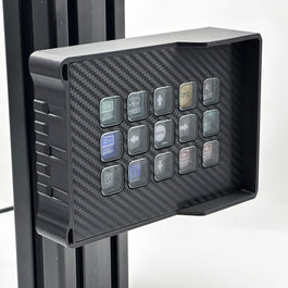 Vertical and Asymmetric StreamDeck Enclosure MK2 Mount for Aluminium Profile Extrusions 4080, Stream Deck Sim Racing Case