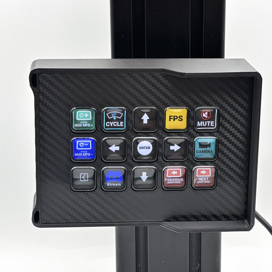 Custom Racing Sim Enclosure Vertical and Asymmetric StreamDeck Enclosure MK2 Mount for Aluminium P ...