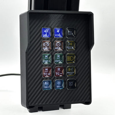 Vertical and Asymmetric StreamDeck Enclosure MK2 Mount for Aluminium Profile Extrusions 4080, Stream Deck Sim Racing Case