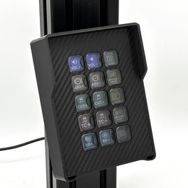 Vertical and Asymmetric StreamDeck Enclosure MK2 Mount for Aluminium Profile Extrusions 4080, Stream Deck Sim Racing Case