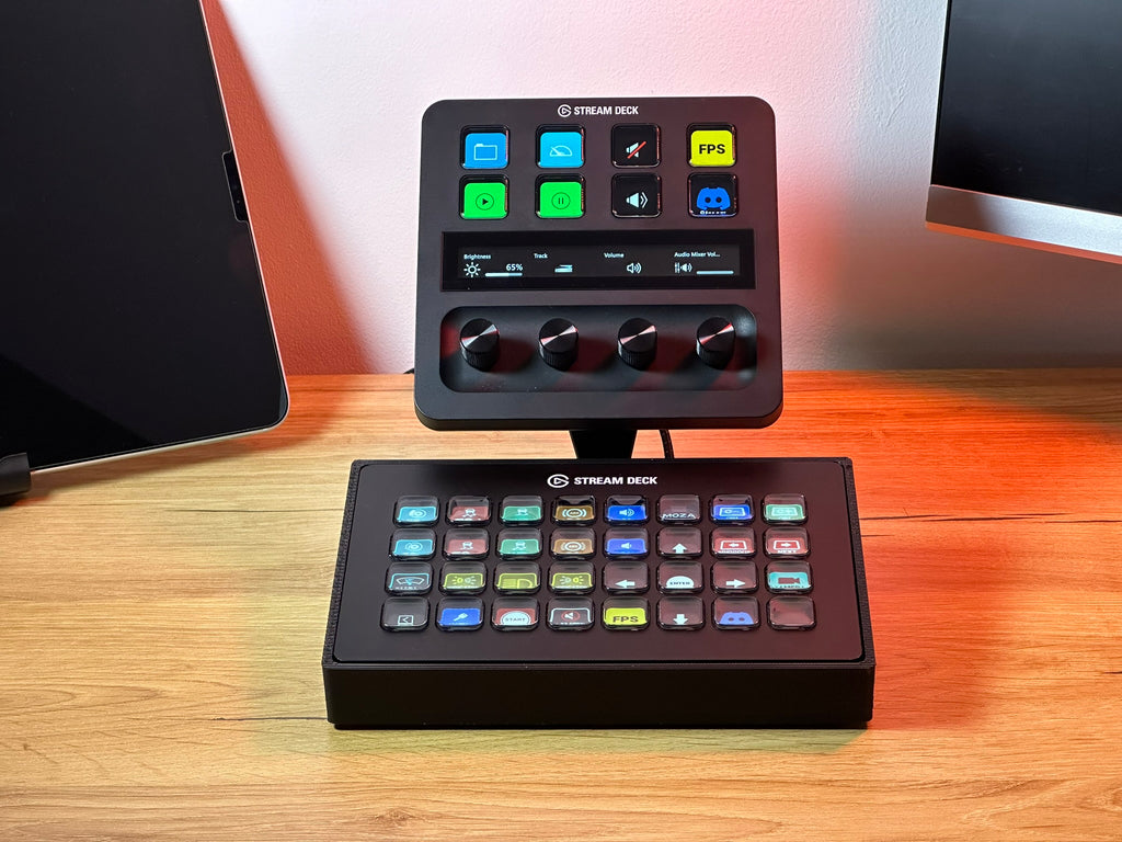Adjustable Dual Stream Deck Stand - Stream Deck XL and streamdeck mk2 ...