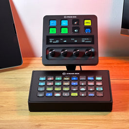 Adjustable Dual Stream Deck Stand - Stream Deck XL and streamdeck mk2, streamdeck plus, Stream Decl Plus, Streamdeck XL Desk Stand Holder