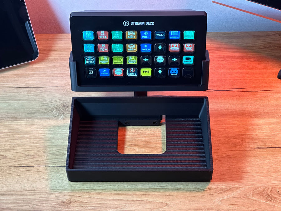 Adjustable Dual Stream Deck Stand - Stream Deck XL and streamdeck mk2, streamdeck plus, Stream Decl Plus, Streamdeck XL Desk Stand Holder