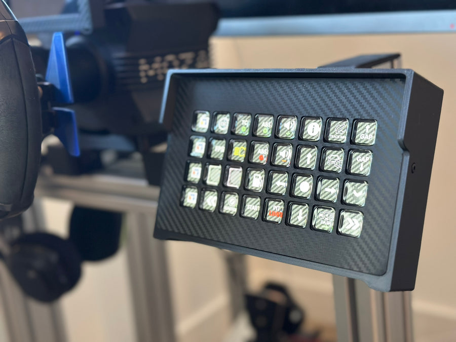 Stream Deck XL Enclosure - StreamDeck Mount: Adjustable Sim Racing Case