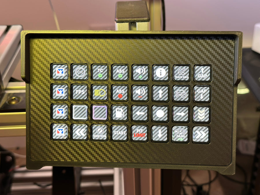 Stream Deck XL Enclosure - StreamDeck Mount: Adjustable Sim Racing Case