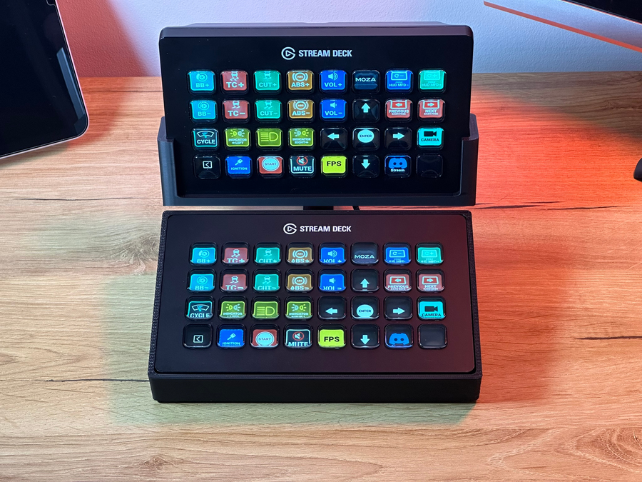 Adjustable Dual Stream Deck Stand - Stream Deck XL and streamdeck mk2, streamdeck plus, Stream Decl Plus, Streamdeck XL Desk Stand Holder