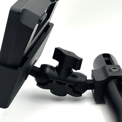 Stream Deck XL holder built for the Fanatec ClubSport GT Cockpit. Mounts the Elgato deck securely beside the wheel base so sim racers can trigger macros, switch camera angles, control OBS, and adjust in-game settings mid-race without lifting their hands far from the wheel. Compatible with the ClubSport GT aluminium profile, vibration-resistant, and angled for clear visibility from the driving position. A clean, professional upgrade for any sim racing setup.