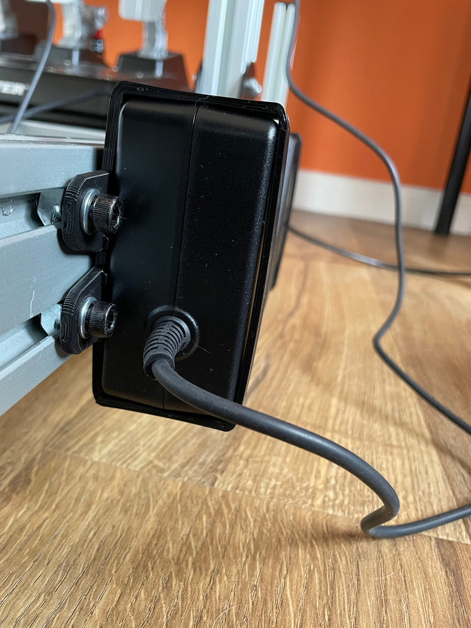 Logitech G Pro sim racing accessory. G PRO Wheel PSU Mount, Power Supply stand for aluminium cockpits. Logitech G PRO Extrusions mount 3060 8040