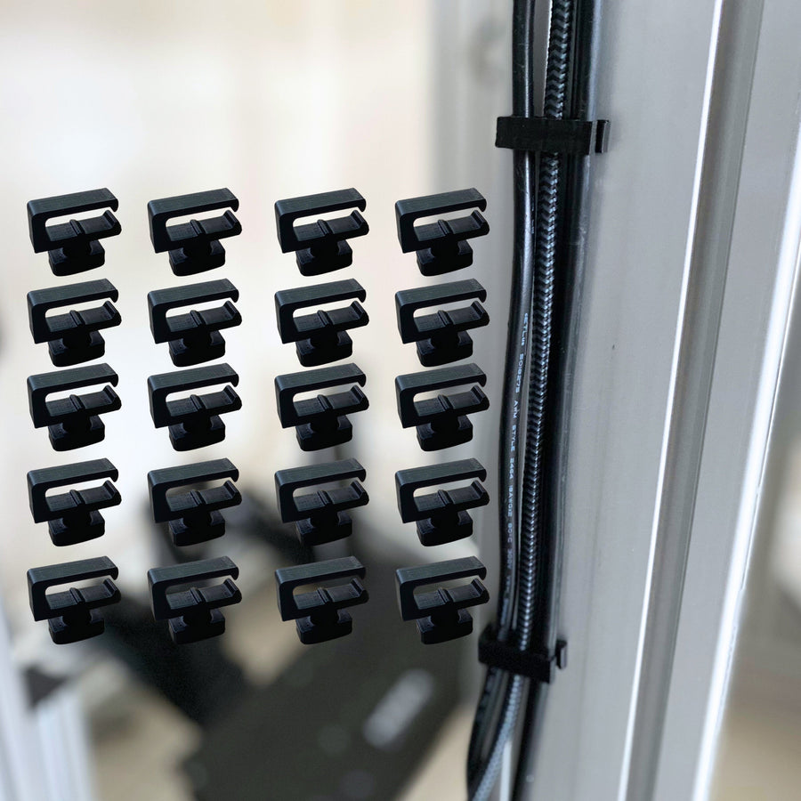 TwistIn Cable Clips for 40s Aluminium Sim Racing Cable Management