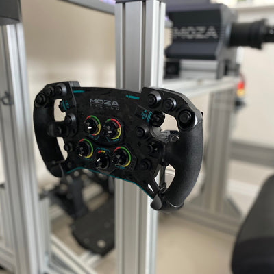 MOZA Quick Release for Steering Wheel Black add for sim racers great to display the secorday steering wheel. CS GS FSR Wheel and RS Steering QR wall mount and Aluminium Profile Mount. Bolts M8 Frame holder MOZA. Mount for Alu Cockpits MOZA Upgrade