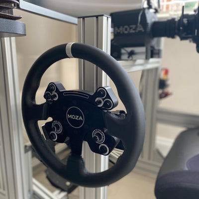 MOZA Quick Release for Steering Wheel Black add for sim racers great to display the secorday steering wheel. CS GS FSR Wheel and RS Steering QR wall mount and Aluminium Profile Mount. Bolts M8 Frame holder MOZA. Mount for Alu Cockpits MOZA Upgrade