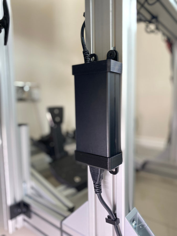 PSU Mount for Thrustmaster T818 - Sim Racing Brackets for Power Supply, Power brick Mount Aluminium Profile for Thrustmaster T818 DD