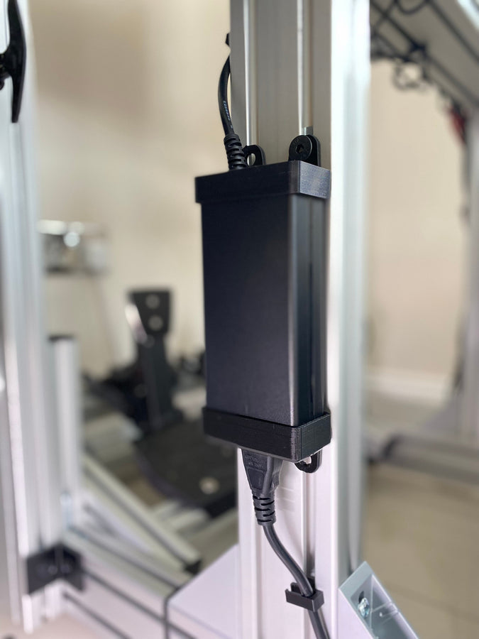 PSU Mount for Thrustmaster T818 - Sim Racing Brackets for Power Supply, Power brick Mount Aluminium Profile for Thrustmaster T818 DD