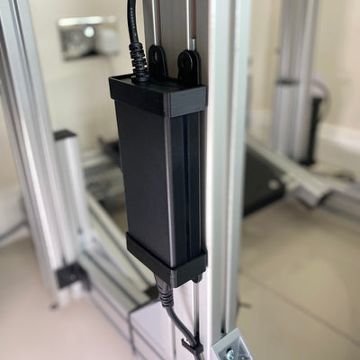 POwer Brick Mount for aluminum profile - Sim Racing Thrustmaster T818 PSU holder  -Thrustmaster T818 PSU Mount on sim racing cockpits - Cable management upgrades for Thrustmaster Direct Drive - Add-on Thrustmaster for alu extrusions