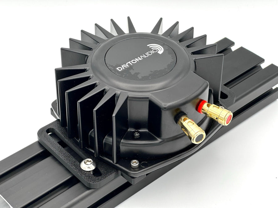 BST-1 Mount - Minimal Adjustable Tactile Bass Shaker Mount for Sim Racing, Flight Simulator Adapter, Dayton Audio BST mount Aluminum 4080