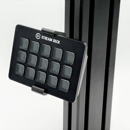 StreamDeck MK2 Mount for Aluminium Profile Extrusions 4080 3060, Sim Rig Cockpit, Button Box Mount, Flight Simulator, 2 Axis Adjustable