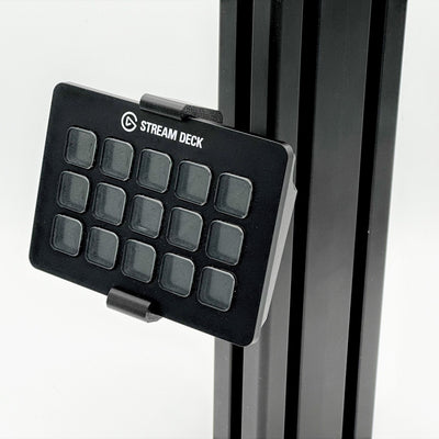 StreamDeck MK2 Mount for Aluminium Profile Extrusions 4080 3060, Sim Rig Cockpit, Button Box Mount, Flight Simulator, 2 Axis Adjustable