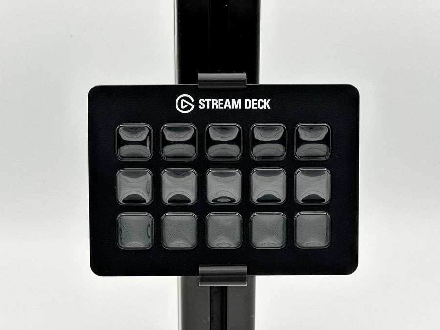 StreamDeck MK2 Mount for Aluminium Profile Extrusions 4080 3060, Sim Rig Cockpit, Button Box Mount, Flight Simulator, 2 Axis Adjustable