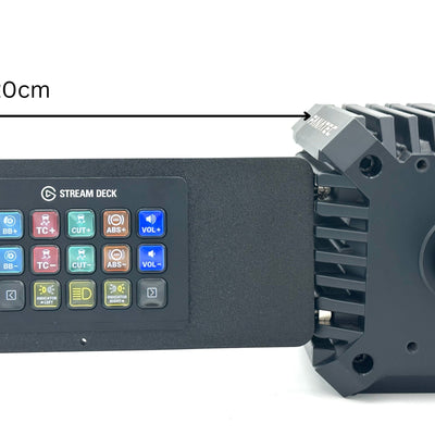 Extended StreamDeck Mk2 Mount for FANATEC DD CSL podium pro - Elgato Cable Management Mount, Stream Deck mount 15 keys, Streamer setup