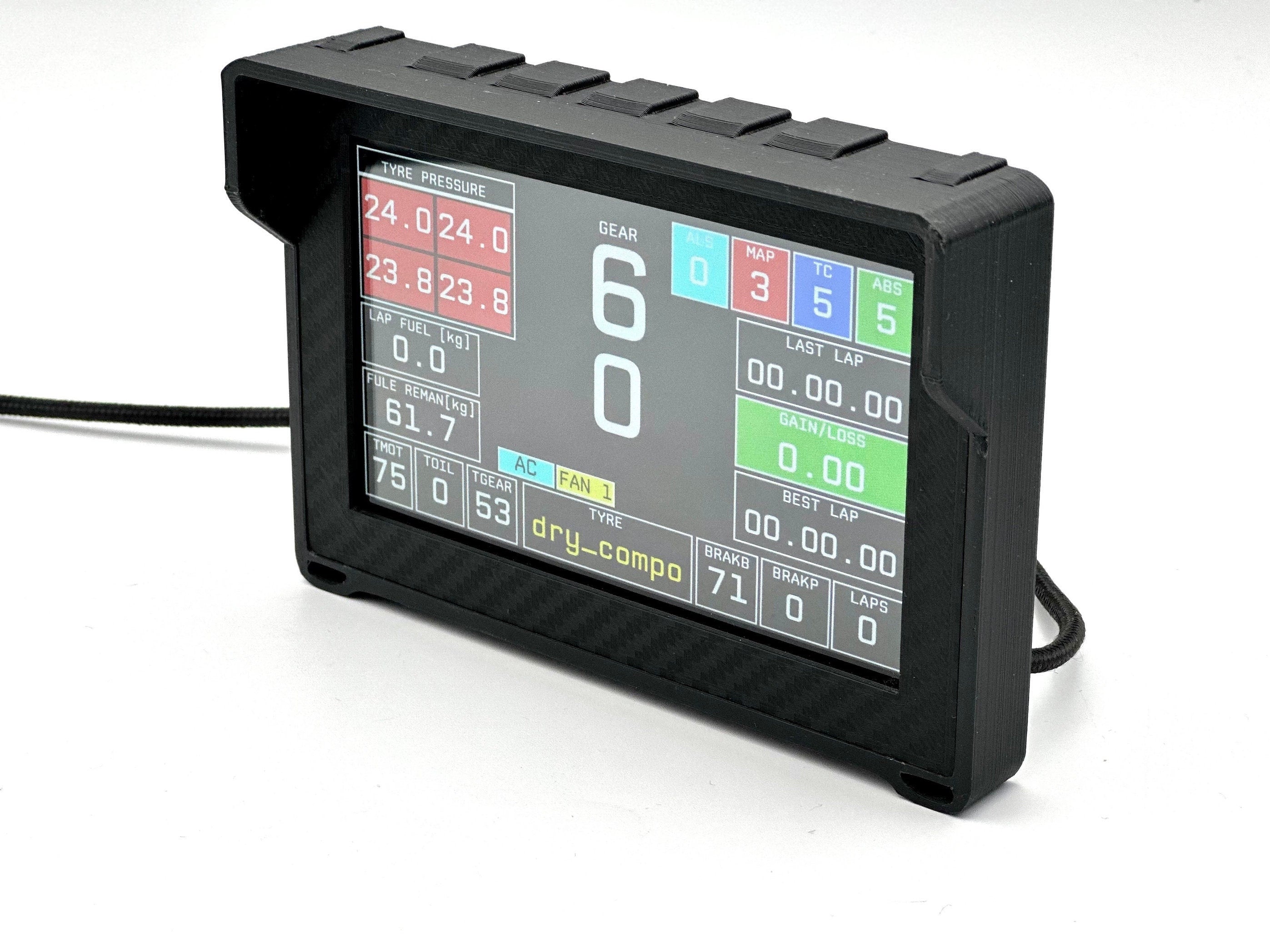 5” Sim Racing Dashboard for MOZA, Fanatec & Thrustmaster T818 ...